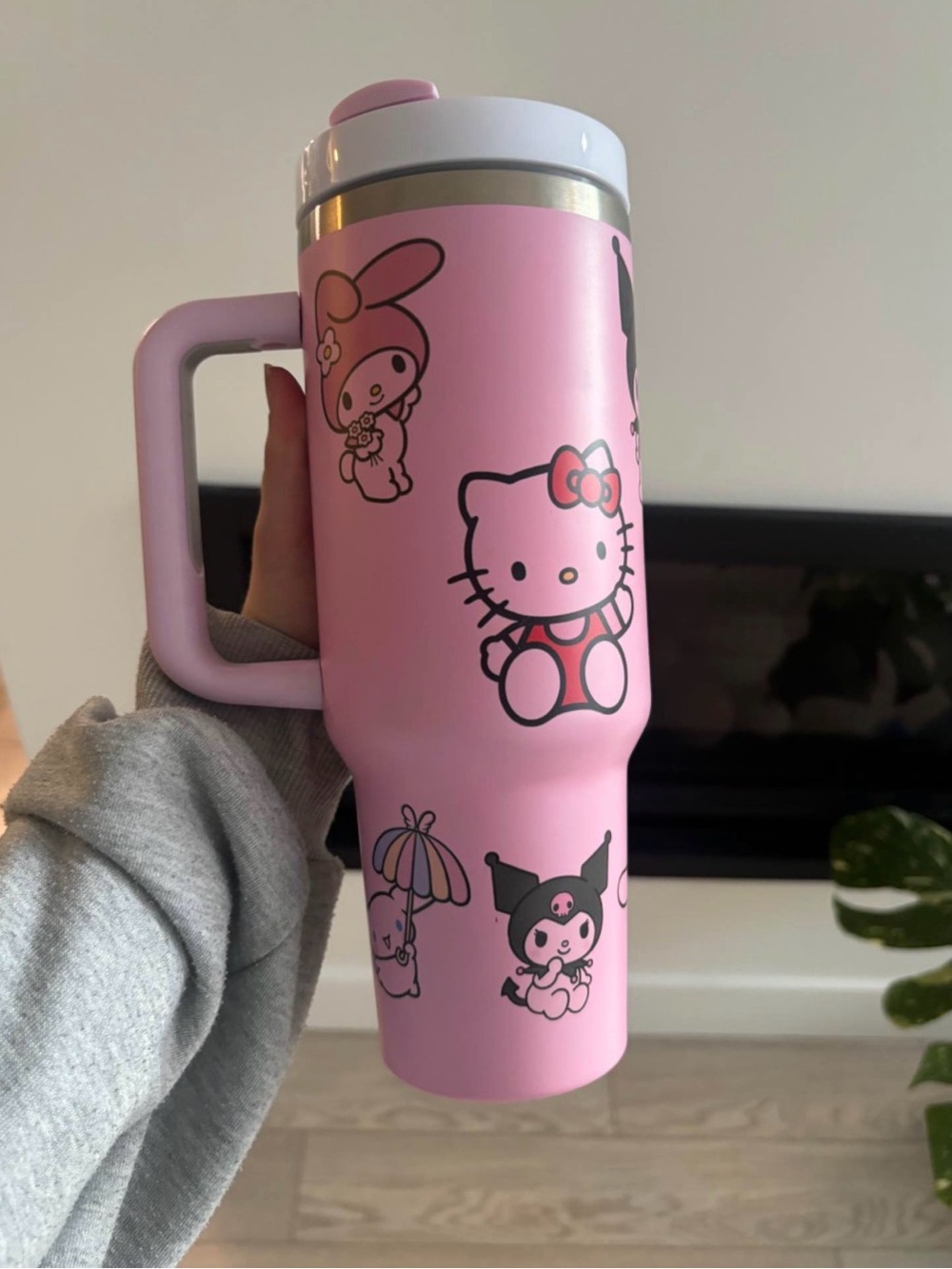 Sanrio Hello Kitty Pink Travel 40 oz tumbler  - Stanley dupe